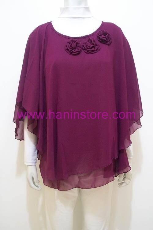 B1483 Blus Sifon Kalong-Busana Muslim Terbaru HaninStore.com