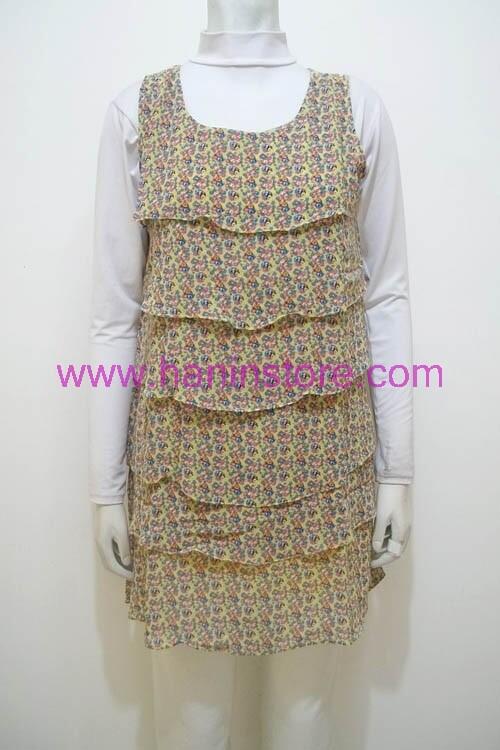 B1487 Blus Sifon Berundak-Busana Muslim Terbaru HaninStore.com
