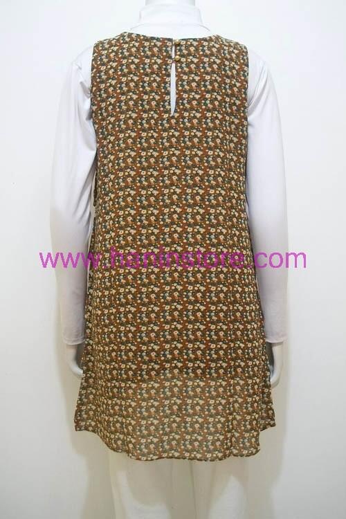 B1487 Blus Sifon Berundak-Busana Muslim Terbaru HaninStore.com