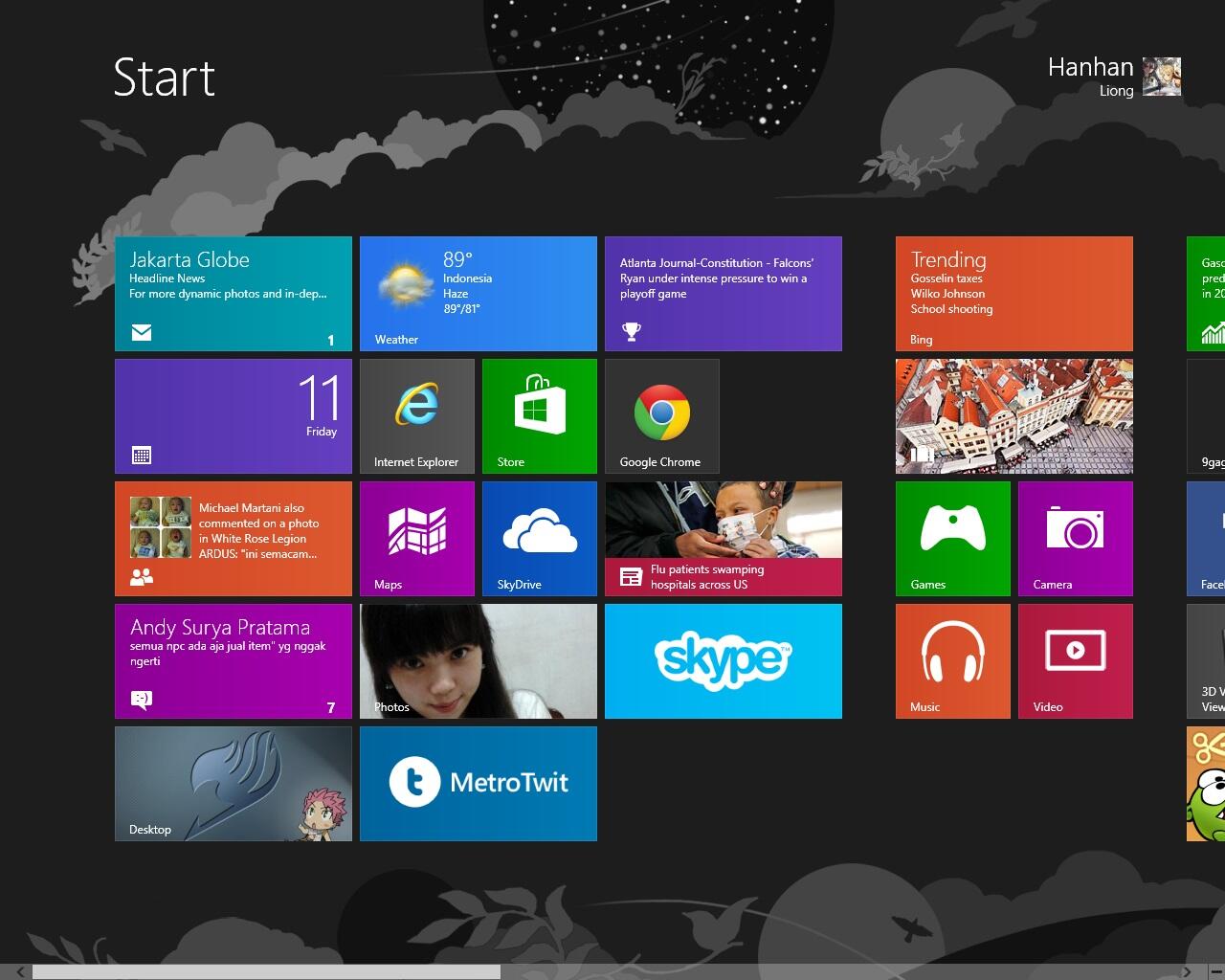 Yuk pamer-pameran start screen WINDOWS 8 