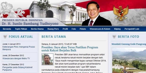 Situs Presiden SBY Sempat Diserang 