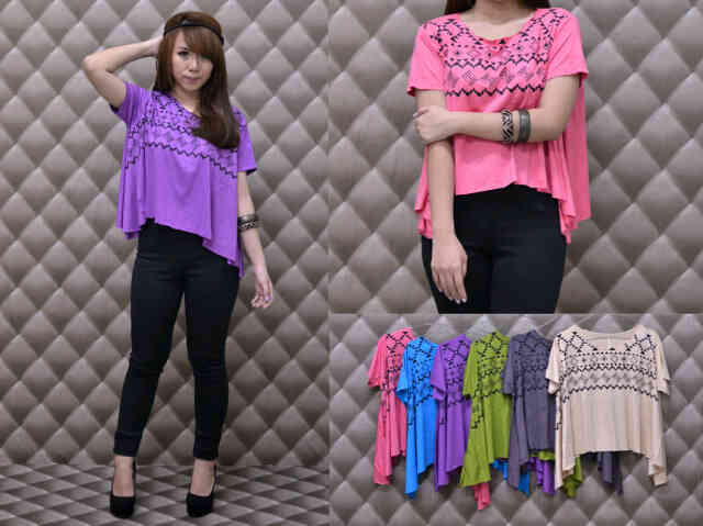 suplier FIRST HAND crop tee, ombre jeans fashion korea BAJU IMPORT BKK