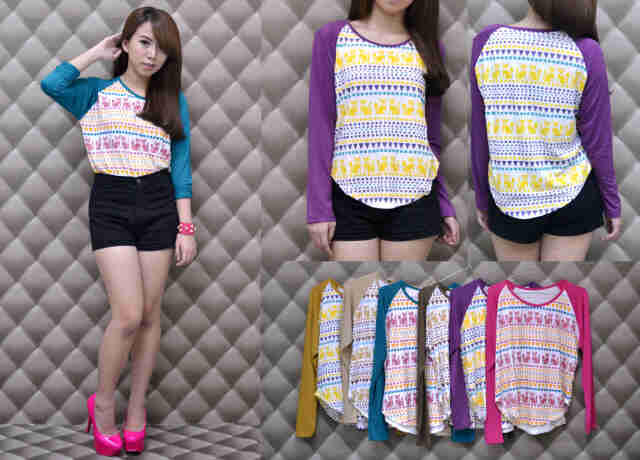 suplier FIRST HAND crop tee, ombre jeans fashion korea BAJU IMPORT BKK