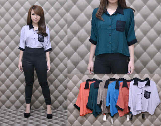 suplier FIRST HAND crop tee, ombre jeans fashion korea BAJU IMPORT BKK