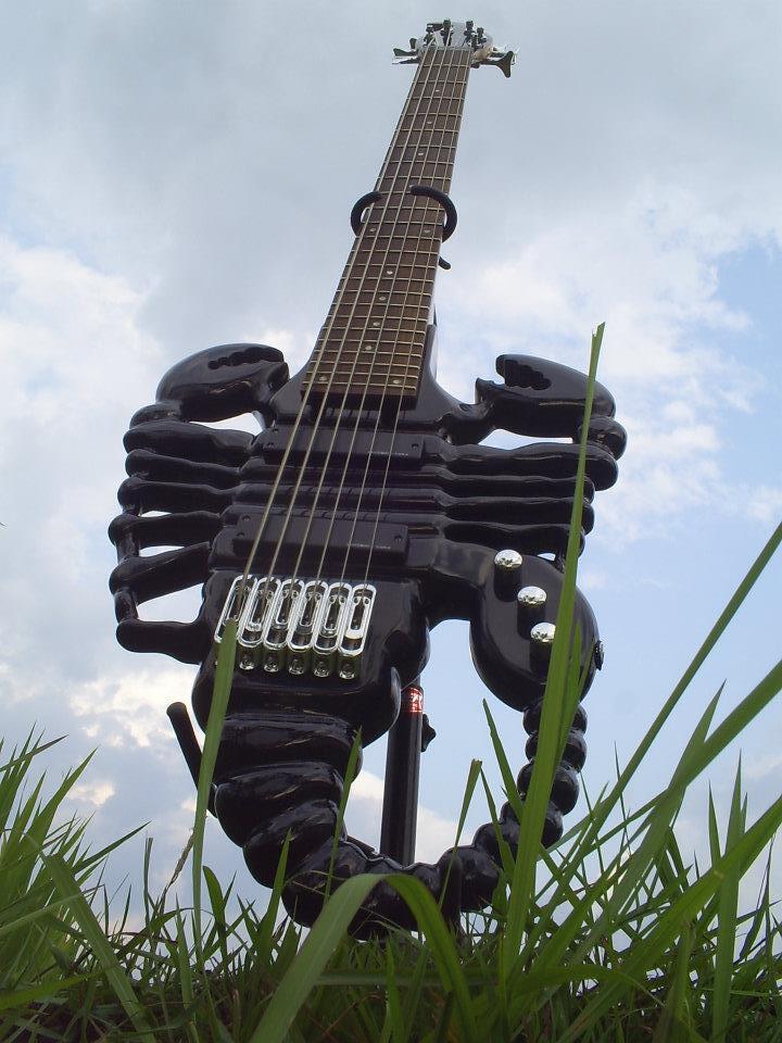 jual gitar bass akustik elektrik custom hand made semarang jawa tengah murah bagus