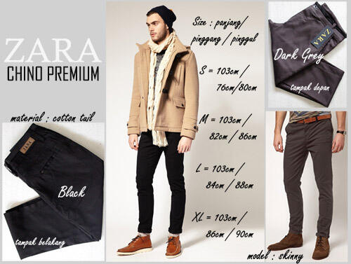 SALE: ZARA CHINO PANTS KW SUPREME TERBAIK TERMURAH