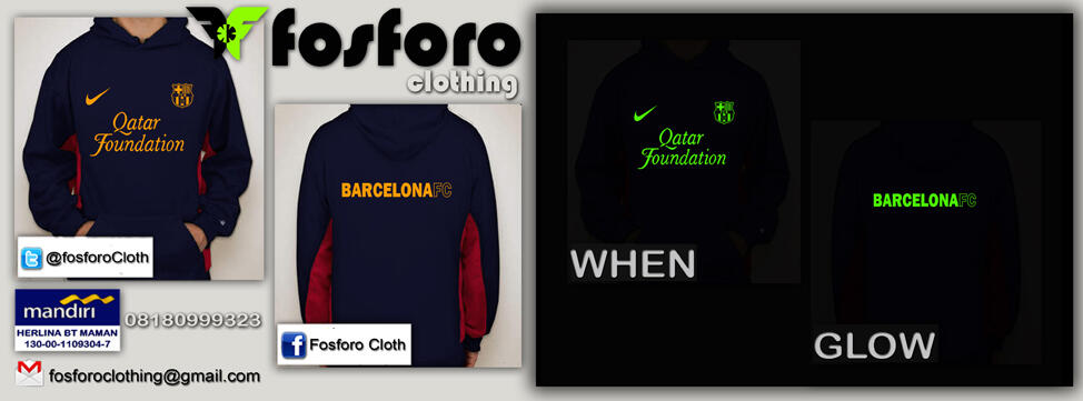PO hoodie glow in the dark BARCA!!nyesel klo ga punya lagi..