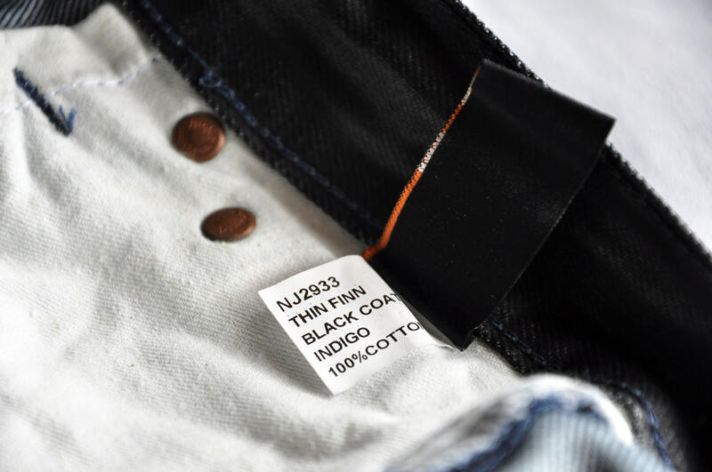 Nudie Thin Finn Black Coated Indigo 30/32 100%ORIGINAL