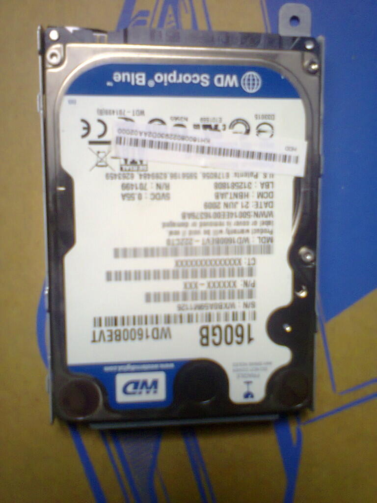jual HDD laptop / notebook 160 GB WD Scorpio blue & Toshiba