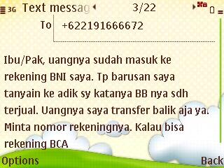 Rekening Saya Digunakan untuk Pencucian Uang oleh +622191666672