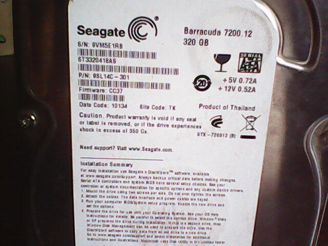 Jual HARDISK SEKEN SEAGATE SATA 320G BANDUNG