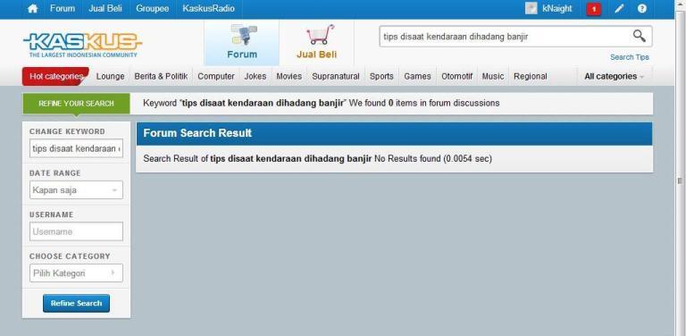 Tips Disaat Kendaraan Dihadang Banjir