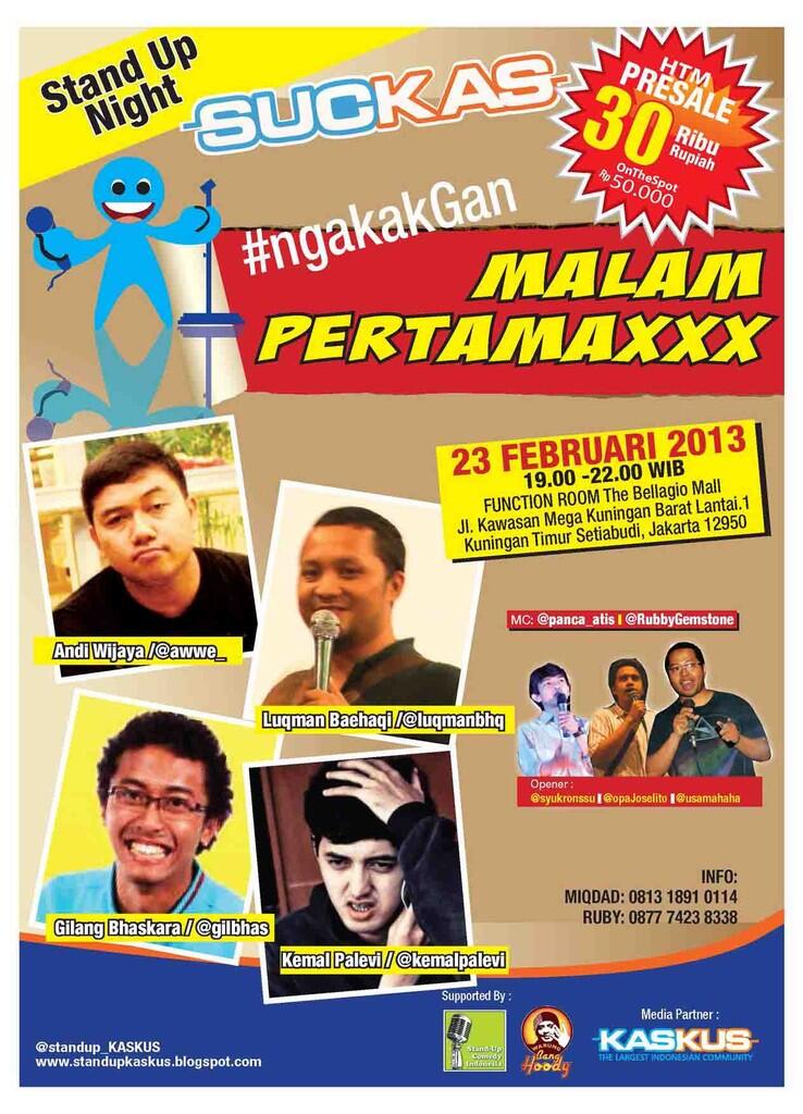 Malam Pertamaxxx @Standup_Kaskus Present : 