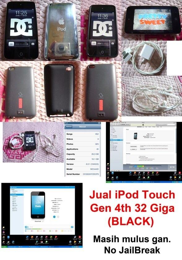 Jual ipod touch gen 4th 32 giga 1.800.000