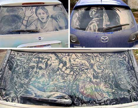 ..:: Debu Di Jendela Mobil, jadi Karya Seni Luar Biasa :::..