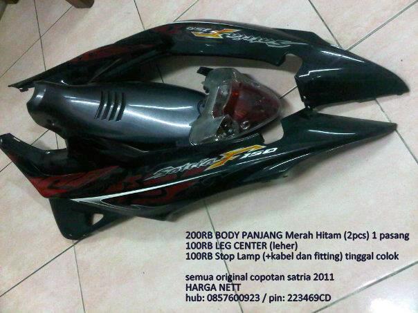 SUZUKI SATRIA FU 150 ACCEORIS (BODY,STOP LAMP, LEG CENTER)