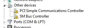 PCI Simple Communication Controller &amp; SM Bus Controller ASUS A43E-K43E