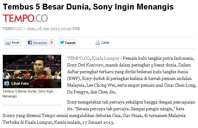 PEBULUTANGKIS KITA INGIN MENANGIS! TEMBUS 5 BESAR DUNIA