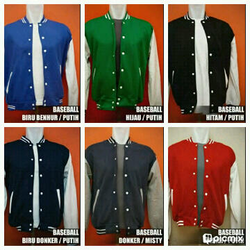 jaket baseball siap bordir dan jaket lain-lain