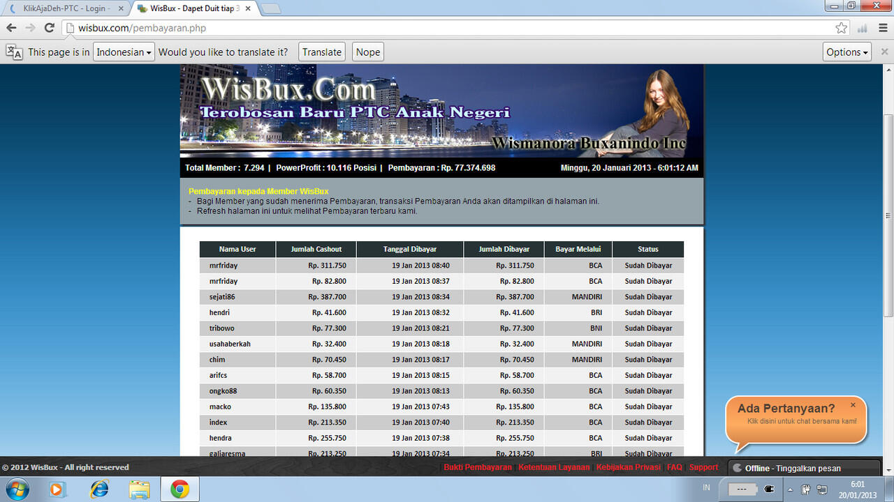 WISBUX POWERPROFIT (free RP 50.000 coba aja mumpung gratis)
