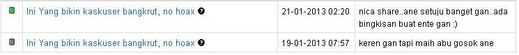 Ini Yang bikin kaskuser bangkrut, no hoax