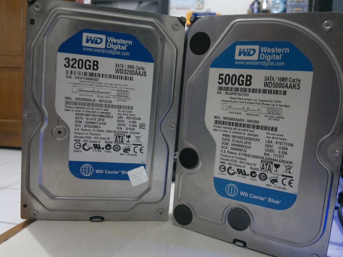 Hardisk Internal WDC Caviar Blue 500GB dan 320GB Jogja