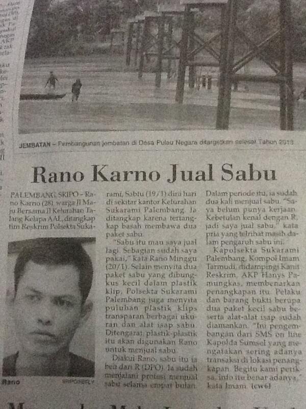 &#91;Mampus&#93; Rano Karno Jual Sabu-sabu