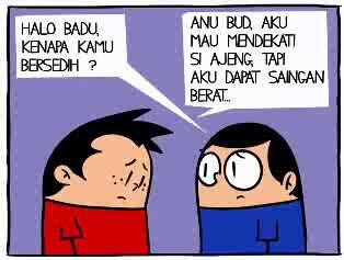 Budi dan Badu komik strip Garing (update) from Blackberry.