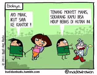 Budi dan Badu komik strip Garing (update) from Blackberry.