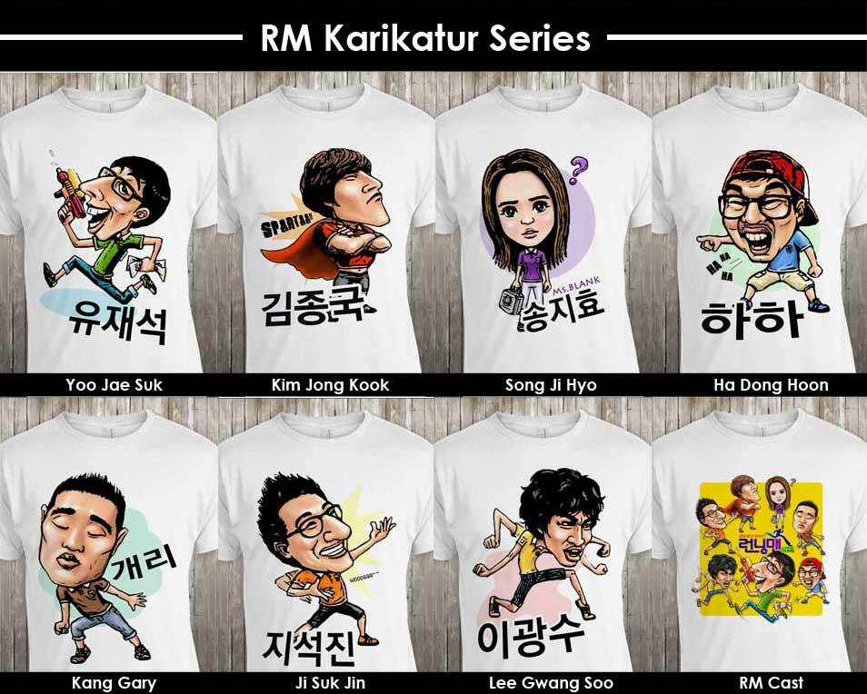 RUNNING MAN Karikatur T-shirt! READY STOCK!!