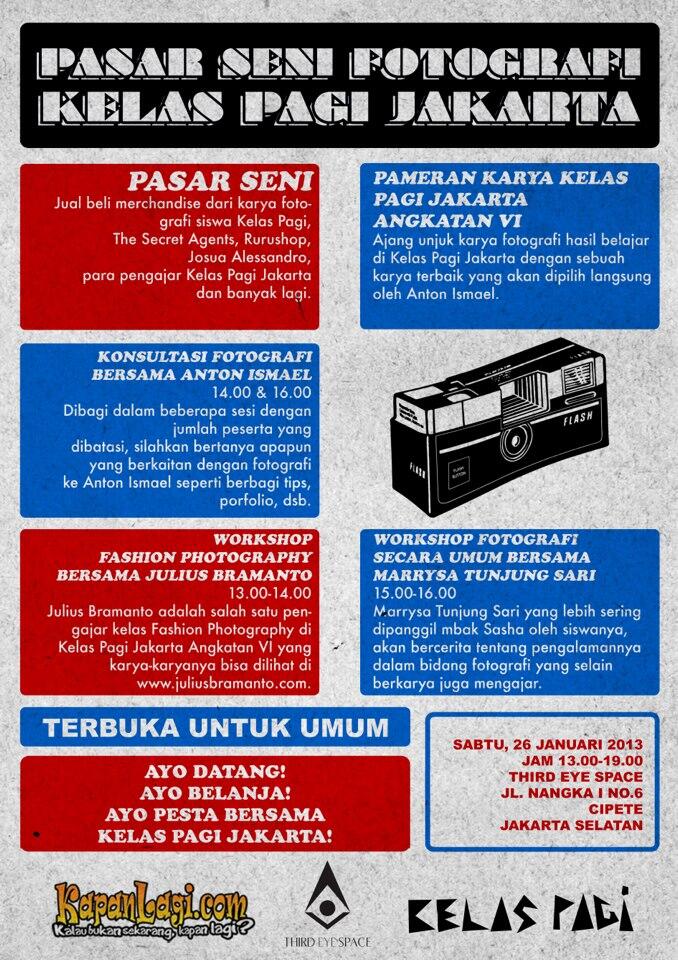 Pasar Seni Fotografi - Kelas Pagi Jakarta