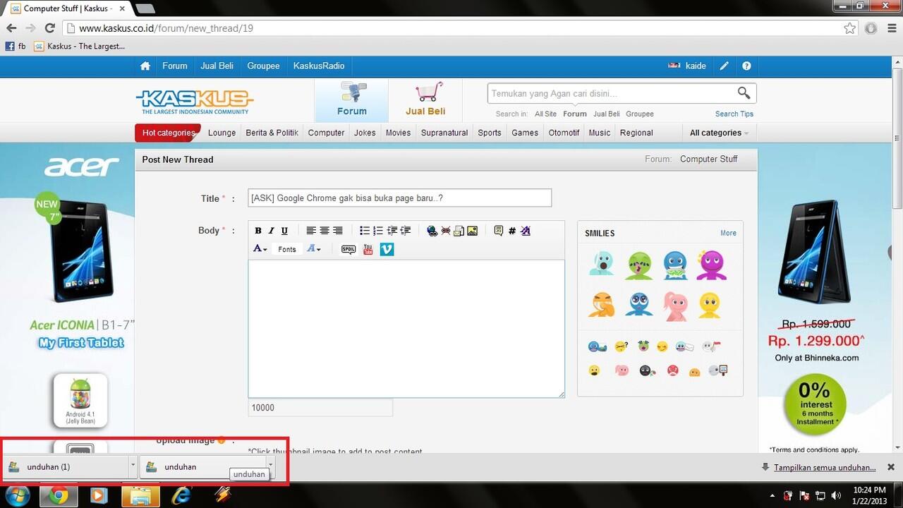 &#91;ASK&#93; Google Chrome gak bisa buka page baru..?