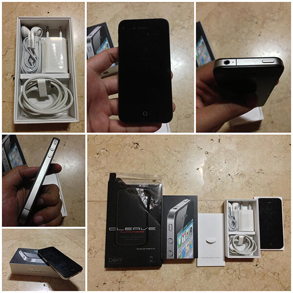 iphone 4 iphone 4 G iphone4 32 GB second 2nd black hitam lengkap fullest + bonus