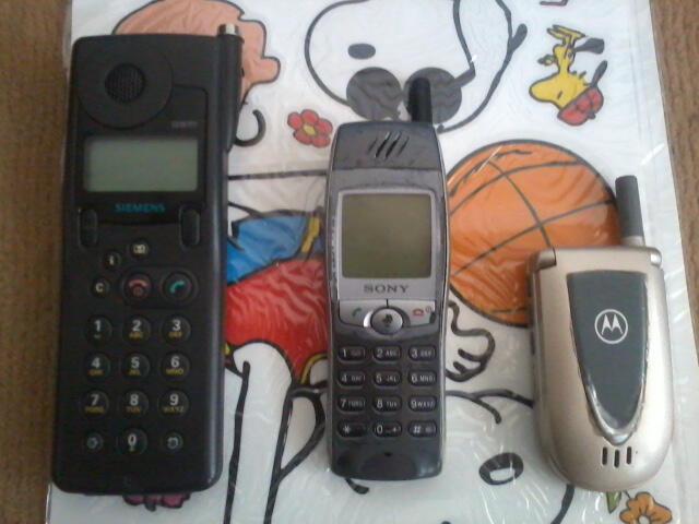 hp jadul sony cmd j5, siemens S6, motorola v66