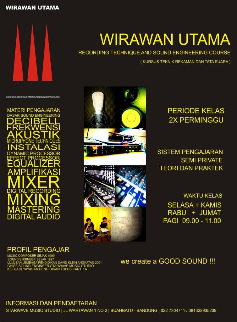Kursus sound engineer dan teknik rekaman