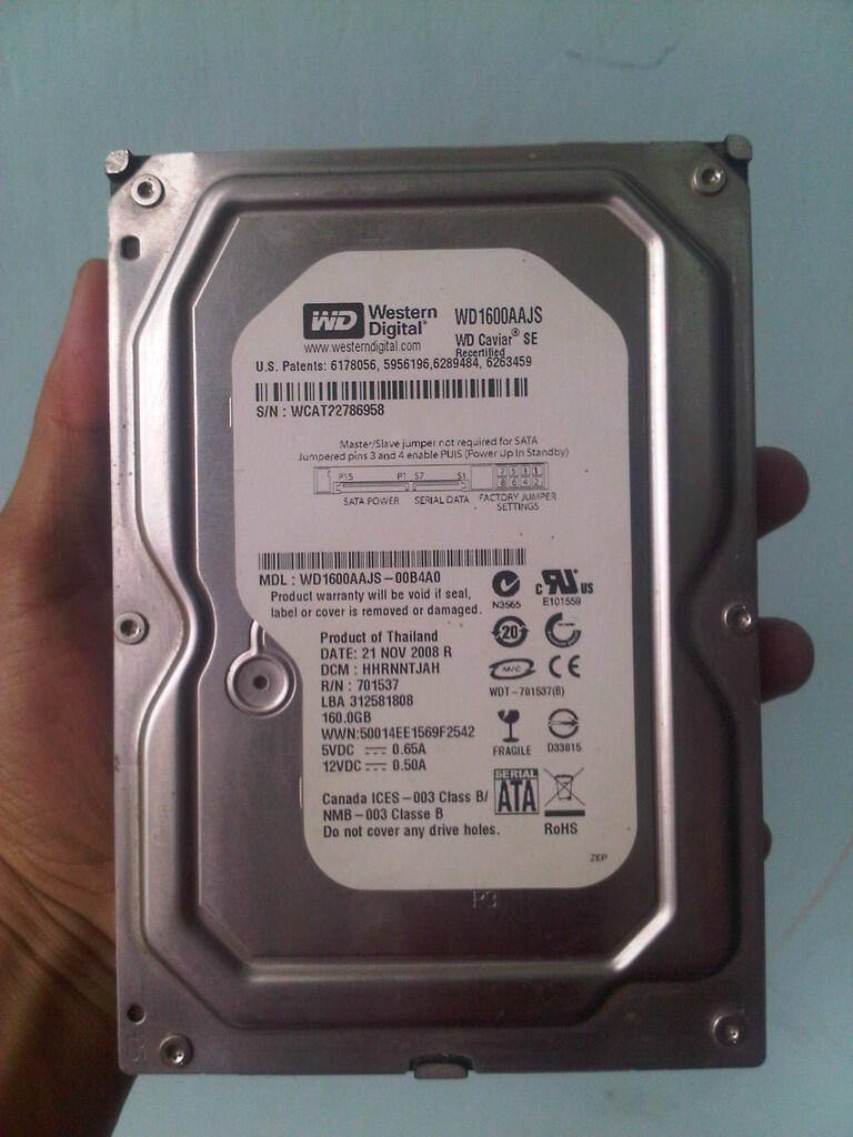 wts hd eksternal seagate free agent 500gb + wdc sata 160gb sata murah cod bandung
