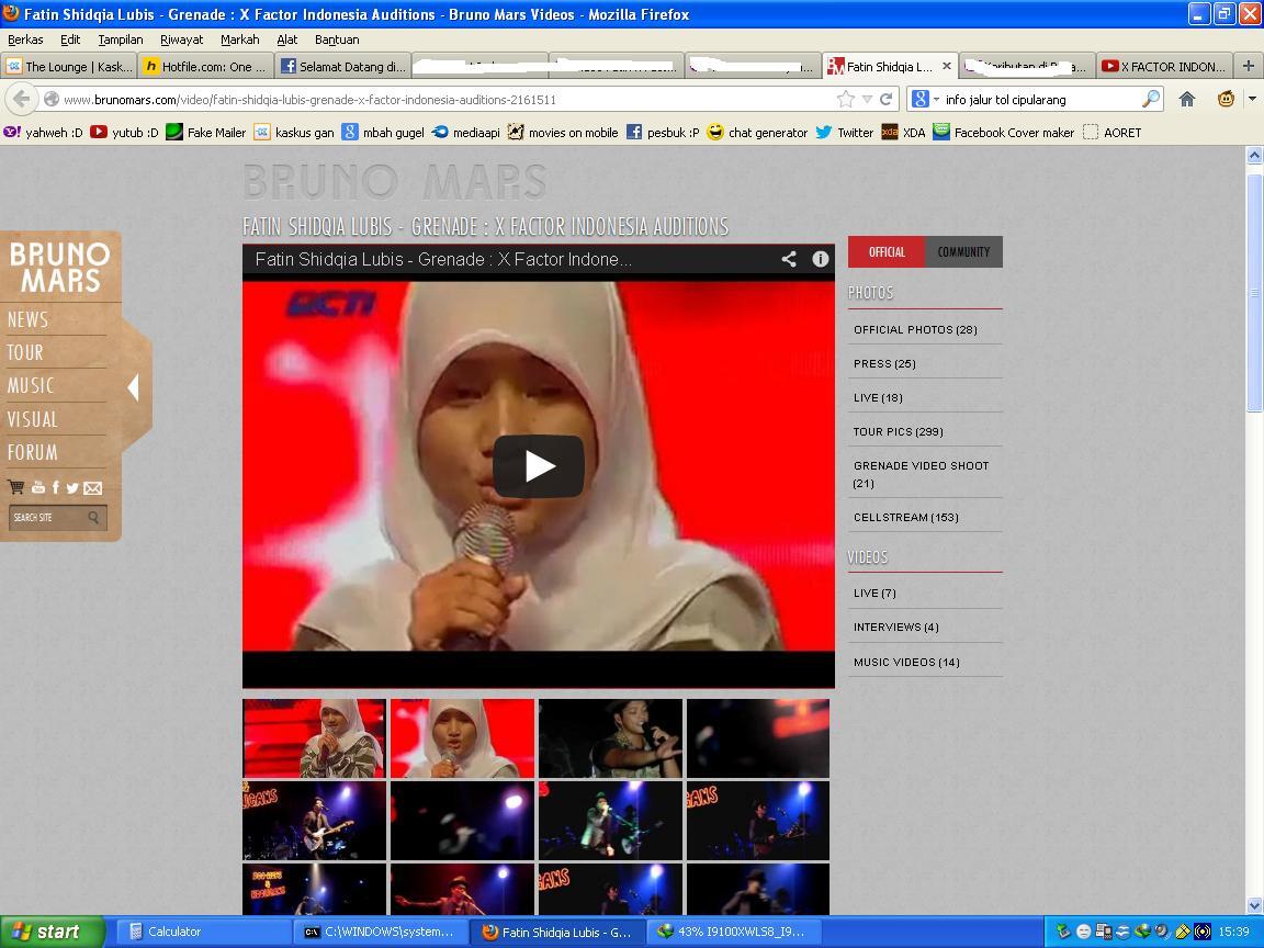 Video Fatin Shidqia Lubis Di Upload di Situs Resmi Bruno Mars