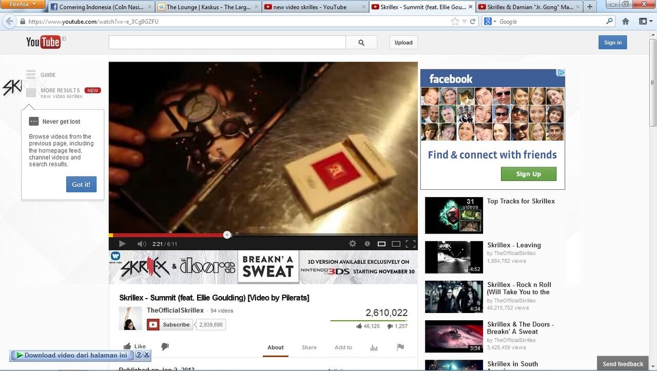 wow ane nemu beginian di videonya &quot;Skrillex - Summit (feat. Ellie Goulding) &quot; #nohoax