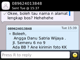 WTS Blackberry Essex 9650 Batangan Semarang