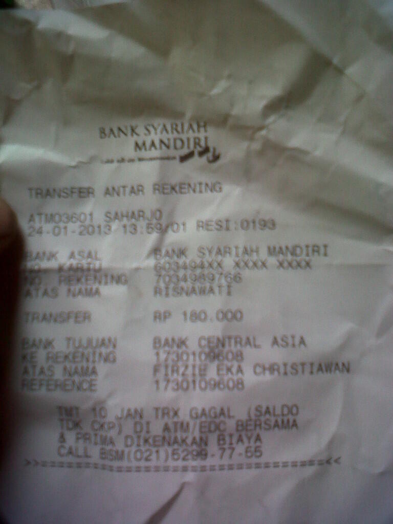 Tolong, ada penipuan, id: uangseribu1000 - REK BCA 5750240960 AN. MULYADI - 