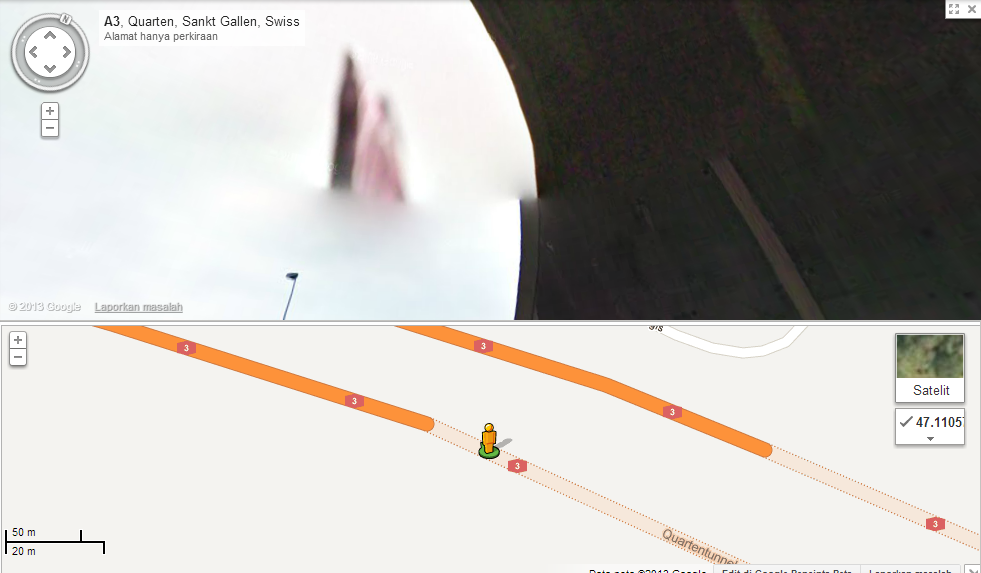 Ada penampakan di google map street view gan, buktiin sendiri! no hoax!