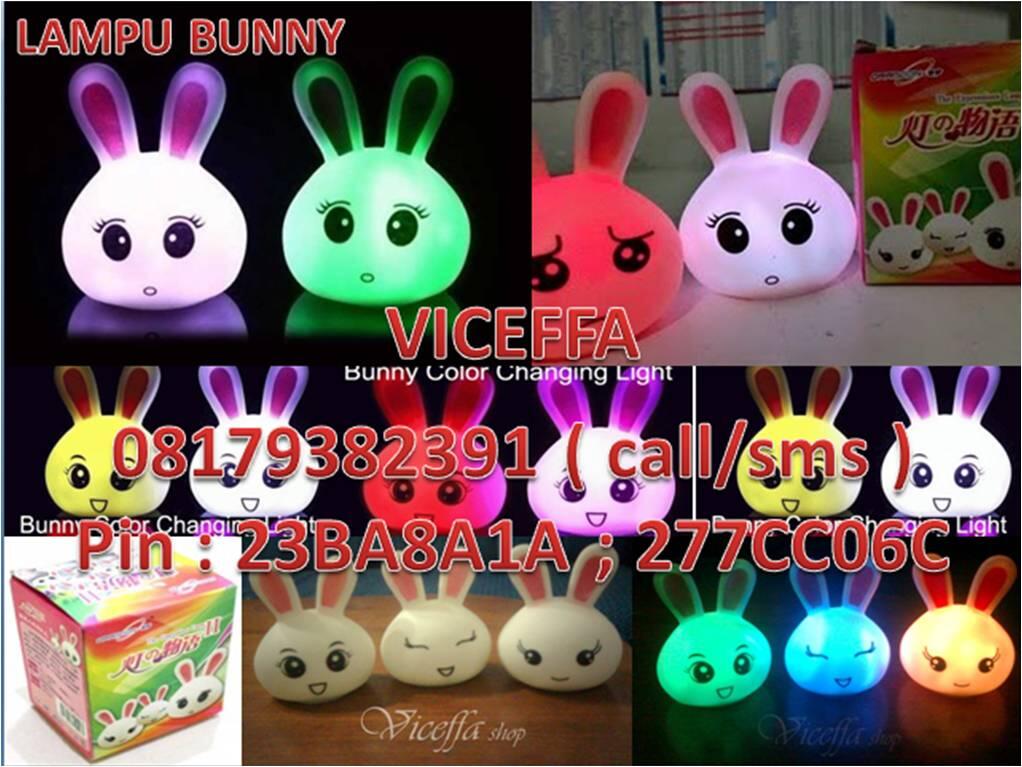 Lampu Bunny Kepala Kelinci LED berubah 7 warna grosir ecer reseller dropship murah ok
