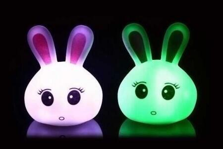 Lampu Bunny Kepala Kelinci LED berubah 7 warna grosir ecer reseller dropship murah ok