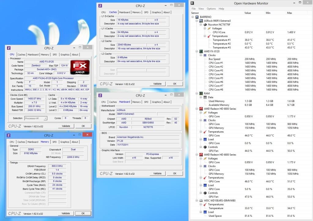 (REVIEW) AMD FX 8120 4,0GHz VCore 1,3v