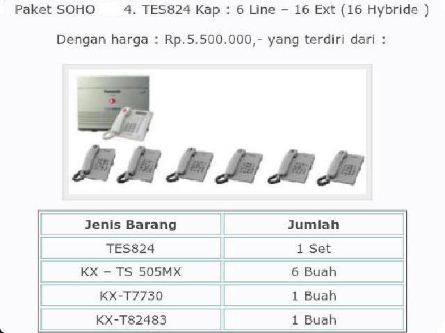 Paket Promo PABX Panasonic