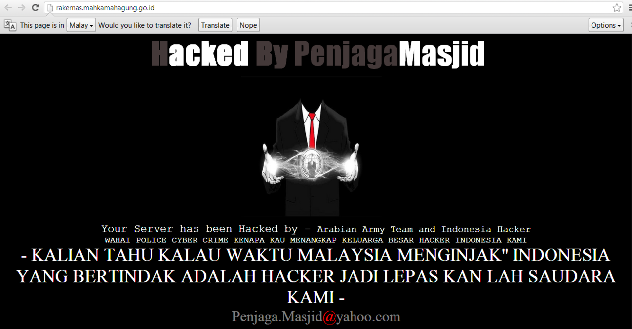 SITUS2 PEMERINTAH KENA HACK . ADA APA INI ??