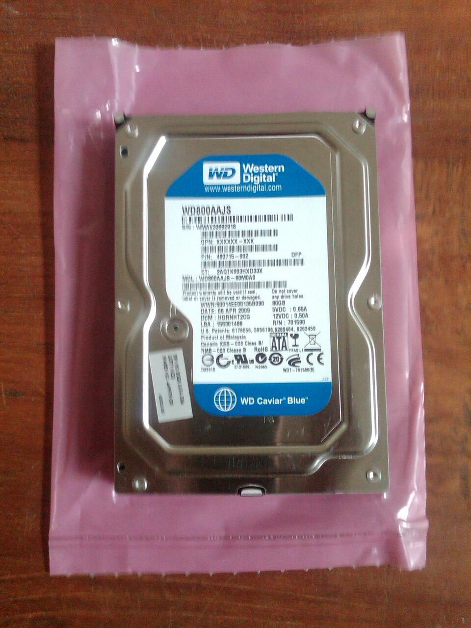 Harddisk PC 80 ide, 80 sata, kondisi 99%, muluss