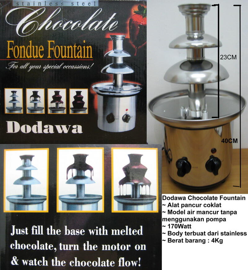 Terjual MESIN  PELELEH COKLAT  CHOCOLATE FOUNTAIN FONDUE 