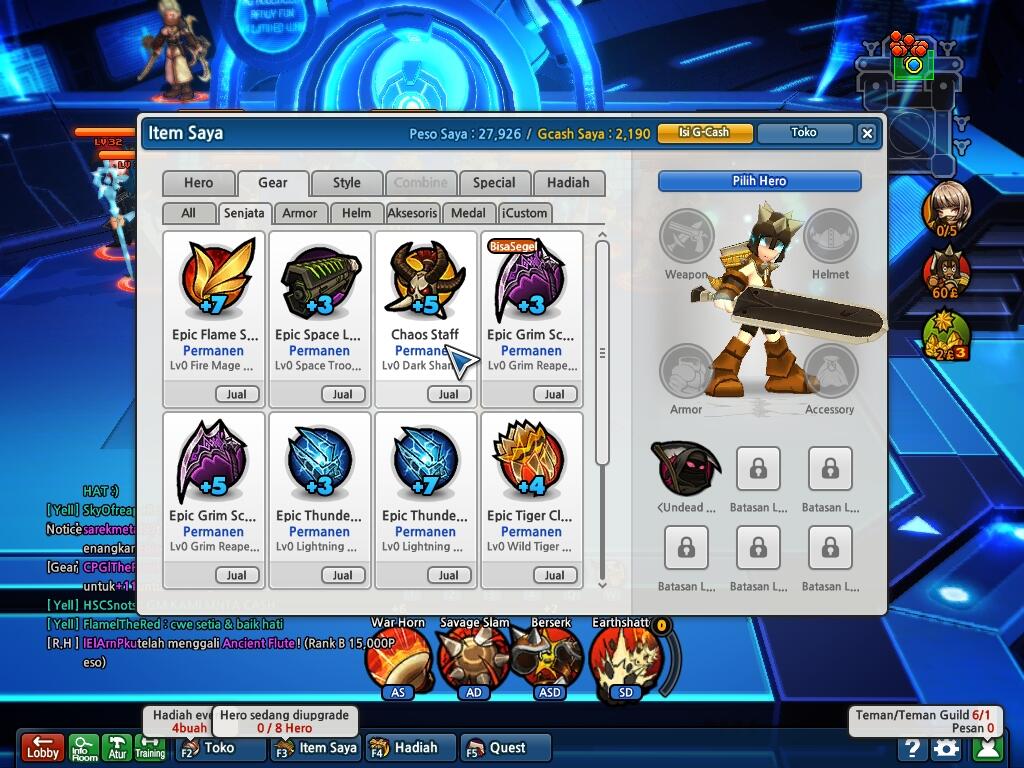 J> Lost saga pangkat MAJ, 13HERPER, Gear FULL !!