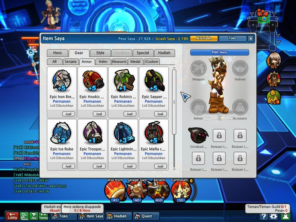 J> Lost saga pangkat MAJ, 13HERPER, Gear FULL !!